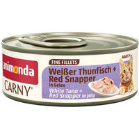 Produktbild von Animonda Carny Katzen Nassfutter Adult Weißer Thunfisch und Red Snapper in Gelee 12x60g