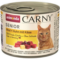 Produktbild von Animonda Carny Katzen Nassfutter Senior Rind Huhn mit Käse 6 x 200 g Getreidefrei - 6 x 200 g
