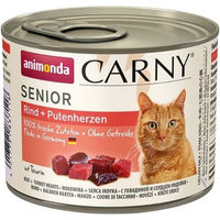 Produktbild von Animonda Carny Katzen Nassfutter Senior Rind und Putenherzen Getreidefrei 6 x 200 g - 6 x 200 g