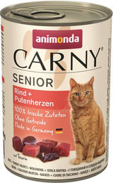 Animonda Carny Katzen Nassfutter Senior Rind und Putenherzen Getreidefrei ohne Zucker 6 x 400 g - 6 x 400 g – Bild 1 von 9