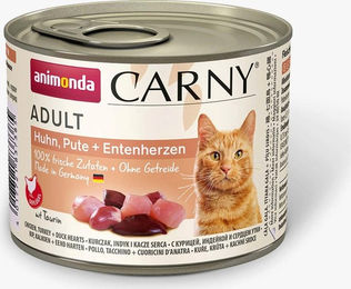 Animonda Carny Katzenfutter Adult Huhn Pute und Entenherzen 6 x 200 g getreidefrei - 6 x 200 g – Bild 1 von 7