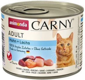 Animonda Carny Katzenfutter Adult Huhn und Lachs 6 x 200 g getreidefrei - 6 x 200 g – Bild 1 von 7