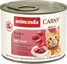 Animonda Carny Katzenfutter Adult Rind mit Herz in Sauce, getreidefrei, 6 x 200 g - 6 x 200 g – Bild 1 von 5