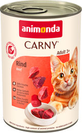 Animonda Carny Katzenfutter Adult Rind Stückchen in Sauce Getreidefrei 6 x 400 g - 6 x 400 g – Bild 1 von 5