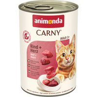 Produktbild von Animonda Carny Katzenfutter Adult Rind und Herz Stückchen in Sauce getreidefrei ohne Zucker 6 x 400 g - 6 x 400 g