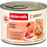 Produktbild von Animonda Carny Katzenfutter Adult Rind und Huhn Stückchen in Sauce getreidefrei 6 x 200 g - 6 x 200 g