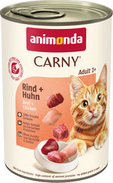 Animonda Carny Katzenfutter Adult Rind und Huhn Stückchen in Sauce Getreidefrei 6 x 400 g - 6 x 400 g – Bild 1 von 5