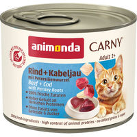 Produktbild von Animonda Carny Katzenfutter Adult Rind und Kabeljau Stückchen in Sauce, 6 x 200 g, getreidefrei - 6 x 200 g