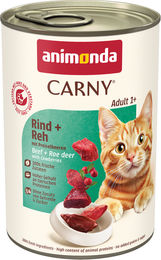 Animonda Carny Katzenfutter Adult Rind und Wild Stückchen in Sauce 6 x 400 g getreidefrei - 6 x 400 g – Bild 1 von 5