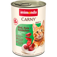 Produktbild von Animonda Carny Katzenfutter Adult Stückchen in Sauce Rind Pute Kaninchen getreidefrei 6 x 400 g - 6 x 400 g