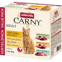 Produktbild von animonda Carny Katzenfutter Nass Adult Geflügel-Mix 8 x 85 g getreidefrei ohne Zucker - 8 x 85 g