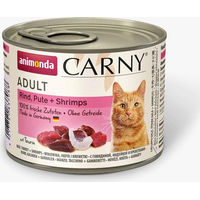 Produktbild von Animonda Carny Katzenfutter Nassfutter Adult Rind Pute und Garnele in Sauce 6 x 200 g getreidefrei - 6 x 200 g