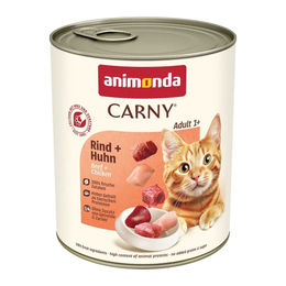 Animonda Carny Katzennassfutter Adult Rind und Huhn Stückchen in Sauce 6 x 800 g - 6 x 800 g – Bild 1 von 6