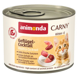 Produktbild von animonda Carny Kitten Geflügel-Cocktail Katzenfutter 24x200g