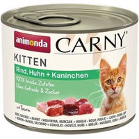 Produktbild von Animonda Carny Kitten Katzen Nassfutter Rind Huhn Kaninchen 12 x 200 g Getreidefrei ohne Zucker - 12 x 200 g