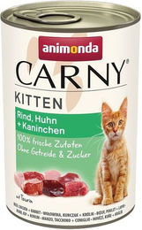 Animonda Carny Kitten Katzen Nassfutter Rind Huhn Kaninchen 12 x 400 g Getreidefrei ohne Zucker - 12 x 400 g – Bild 1 von 10