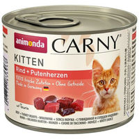 Produktbild von Animonda Carny Kitten Katzenfutter Nassfutter für Kitten Rind Huhn Pute Ente getreidefrei 6 x 200 g - 6 x 200 g