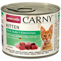 Animonda Carny Kitten Katzenfutter Nassfutter Rind Huhn Kaninchen 6x200g getreidefrei ohne Zucker - 6 x 200 g – Bild 1 von 3