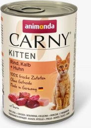Animonda Carny Kitten Katzennassfutter Kalb Huhn Pute 12 x 400 g Getreidefrei ohne Zucker - 12 x 400 g – Bild 1 von 8