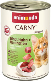 Produktbild von Animonda Carny Kitten Nassentrinkfutter Rind Huhn Kaninchen 12x400g