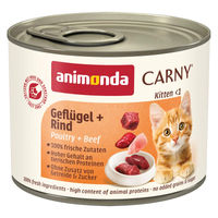 Produktbild von animonda Carny Kitten Nassfutter Geflügel und Rind 12x200g