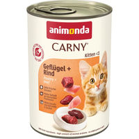 Produktbild von Animonda Carny Kitten Nassfutter Geflügel und Rind 24x400g