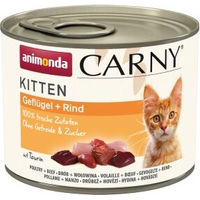 Produktbild von Animonda Carny Kitten Nassfutter Katze Geflügel und Rind mit Stückchen in Sauce 24x200 g - 24 x 200 g