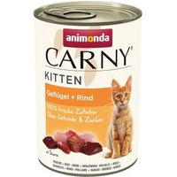 Produktbild von Animonda Carny Kitten Nassfutter Katze Geflügel und Rind Stückchen in Sauce 24x400 g - 24 x 400 g