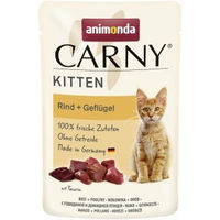 Produktbild von Animonda Carny Kitten Nassfutter Katze Geflügel und Rind Stückchen in Sauce 24x85 g - 24 x 85 g