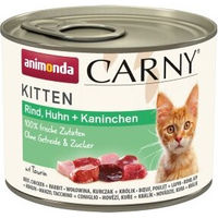 Produktbild von Animonda Carny Kitten Nassfutter Katze mit Rind Huhn und Kaninchen Stückchen in Sauce 24x200 g - 24 x 200 g