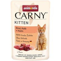 Produktbild von Animonda Carny Kitten Nassfutter Katze mit Rind Kalb und Huhn 48x85 g - 48 x 85 g