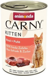 Produktbild von Animonda Carny Kitten Nassfutter Katze Pute und Rind Stückchen in Sauce 24x400 g - 24 x 400 g