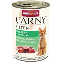 Produktbild von Animonda Carny Kitten Nassfutter Katze Stückchen in Sauce Rind Huhn Kaninchen 24x400 g - 24 x 400 g