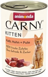 Produktbild von Animonda Carny Kitten Nassfutter Katzen Stückchen in Sauce Kalb Huhn Pute 24x400 g - 24 x 400 g