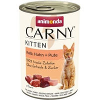 Produktbild von Animonda Carny Kitten Nassfutter Katzen Stückchen in Sauce Kalb Huhn Pute 24x400 g - 24 x 400 g