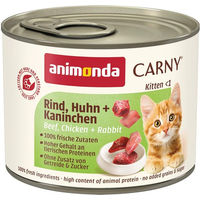 Produktbild von animonda Carny Kitten Nassfutter Rind Huhn Kaninchen 24x200g