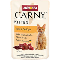 Produktbild von Animonda Carny Kitten Nassfutter Rind und Geflügel Stückchen in Sauce 12x85g