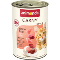 Produktbild von Animonda Carny Kitten Nassfutter Rind und Pute 24x400g