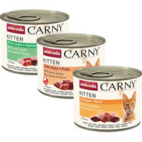 Produktbild von Animonda Carny Kitten Nassfutter Stückchen in Sauce Rind Huhn Kaninchen 12 x 200 g
