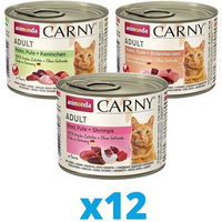 Produktbild von Animonda Carny Mixpaket 3 Sorten Katzen Nassfutter Adult 36 x 200 g