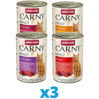 Produktbild von Animonda Carny Mixpaket Katzen Nassfutter Adult Rind Huhn Lamm 12 x 400 g