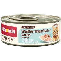 Produktbild von animonda Carny Nassfutter für erwachsene Katzen Thun mit Lachs 24x60g