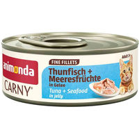 Produktbild von animonda Carny Nassfutter für erwachsene Katzen Thunfisch mit Meeresfrüchten in Gelee 12x60g