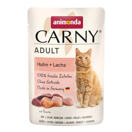 Produktbild von Animonda Carny Nassfutter für erwachsene Katzen Huhn und Lachs 12x85g