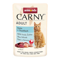 Produktbild von animonda Carny Nassfutter für erwachsene Katzen Huhn und Thunfisch 24x85g