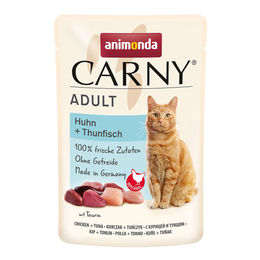 Produktbild von animonda Carny Nassfutter für Katzen Adult Huhn mit Thunfisch 12x85g