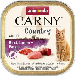 Produktbild von Animonda Carny Nassfutter Katze Adult Country Rind Lamm Fasan Stückchen in Sauce 64x100 g - 64 x 100 g