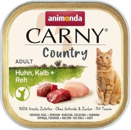 Produktbild von Animonda Carny Nassfutter Katze Adult Huhn Kalb und Hirsch 128 x 100 g - 128 x 100 g