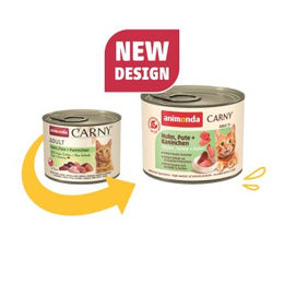 Animonda Carny Nassfutter Katze Adult Huhn Pute und Kaninchen ohne Zucker und Farbstoffe 24x200 g - 24 x 200 g – Bild 1 von 2