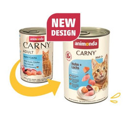 Animonda Carny Nassfutter Katze Adult Huhn und Lachs 6x400 g - 6 x 400 g – Bild 1 von 2
